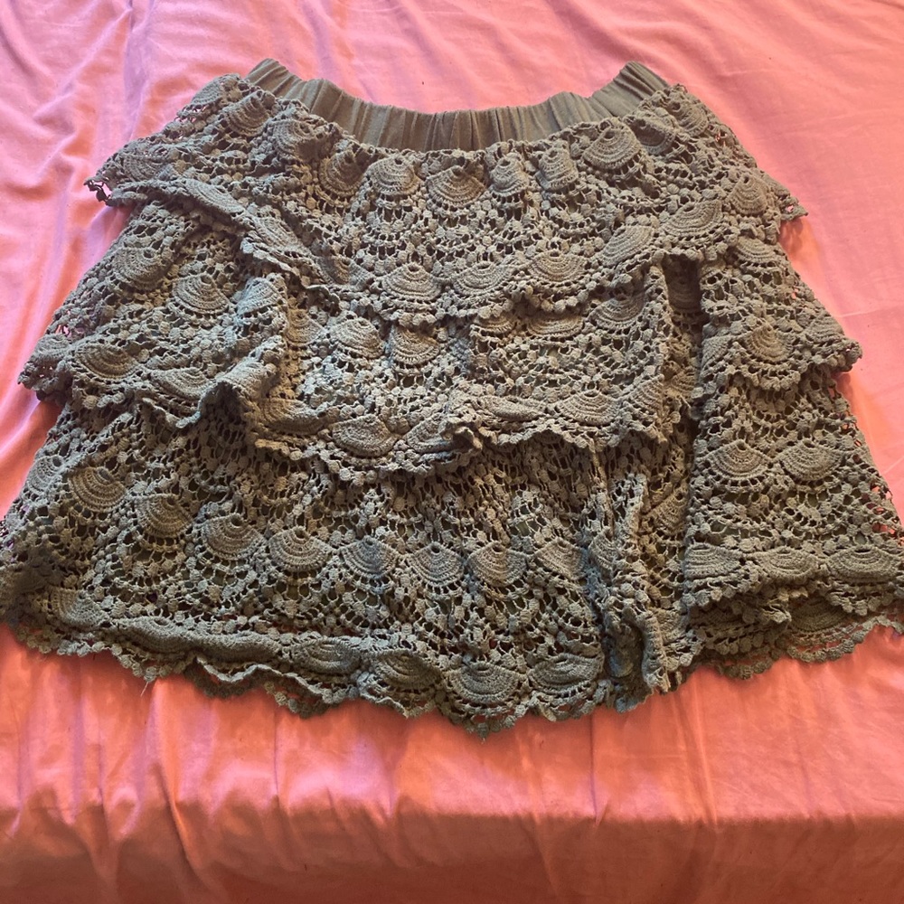 Olive Green Mini Skirt